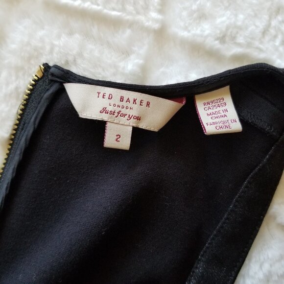 Ted Baker Fit N Flare Black Skater Dress S2 - Picture 9 of 11